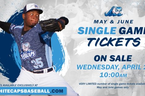 Get your West Michigan Whitecaps single game tickets, on sale April 21st